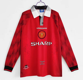 Manchester United 96/97 Home Retro Shirt - Long Sleeve