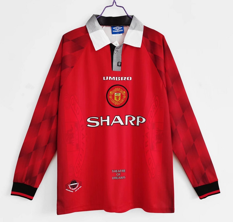 Manchester United 96/97 Home Retro Shirt - Long Sleeve