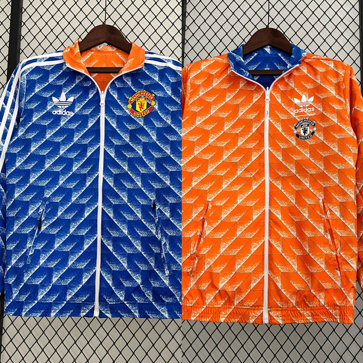 Manchester United Reversible Windbreaker Jacket - Blue/Orange
