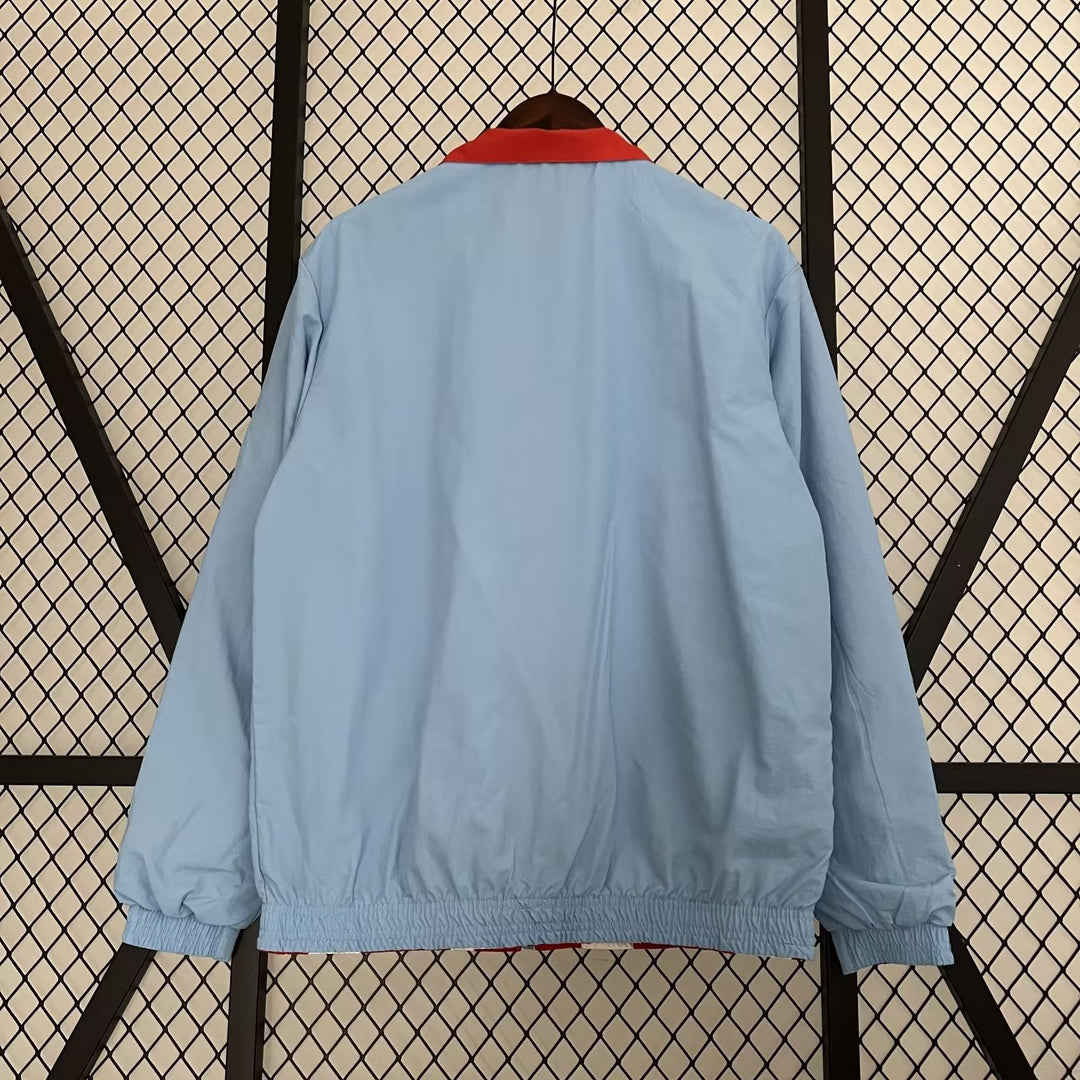 Manchester City Reversible Windbreaker Jacket - Red/Light Blue