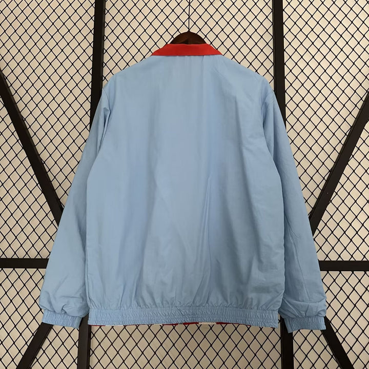 Manchester City Reversible Windbreaker Jacket - Red/Light Blue
