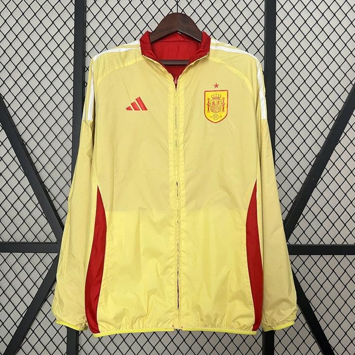 Spain Reversible Windbreaker Jacket - Yellow/Red