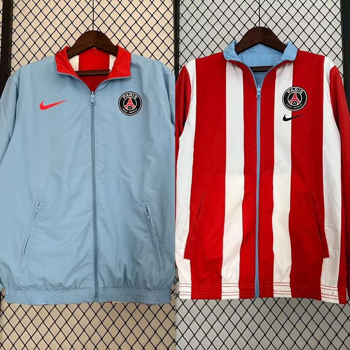 PSG Reversible Windbreaker Jacket - Red/Light Blue