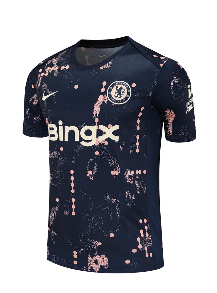 Chelsea 2025/26 Training Shirt - Navy Blue/Salmon