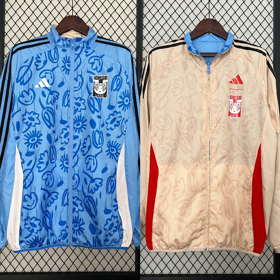Tigres Reversible Windbreaker Jacket - Light Blue/Beige