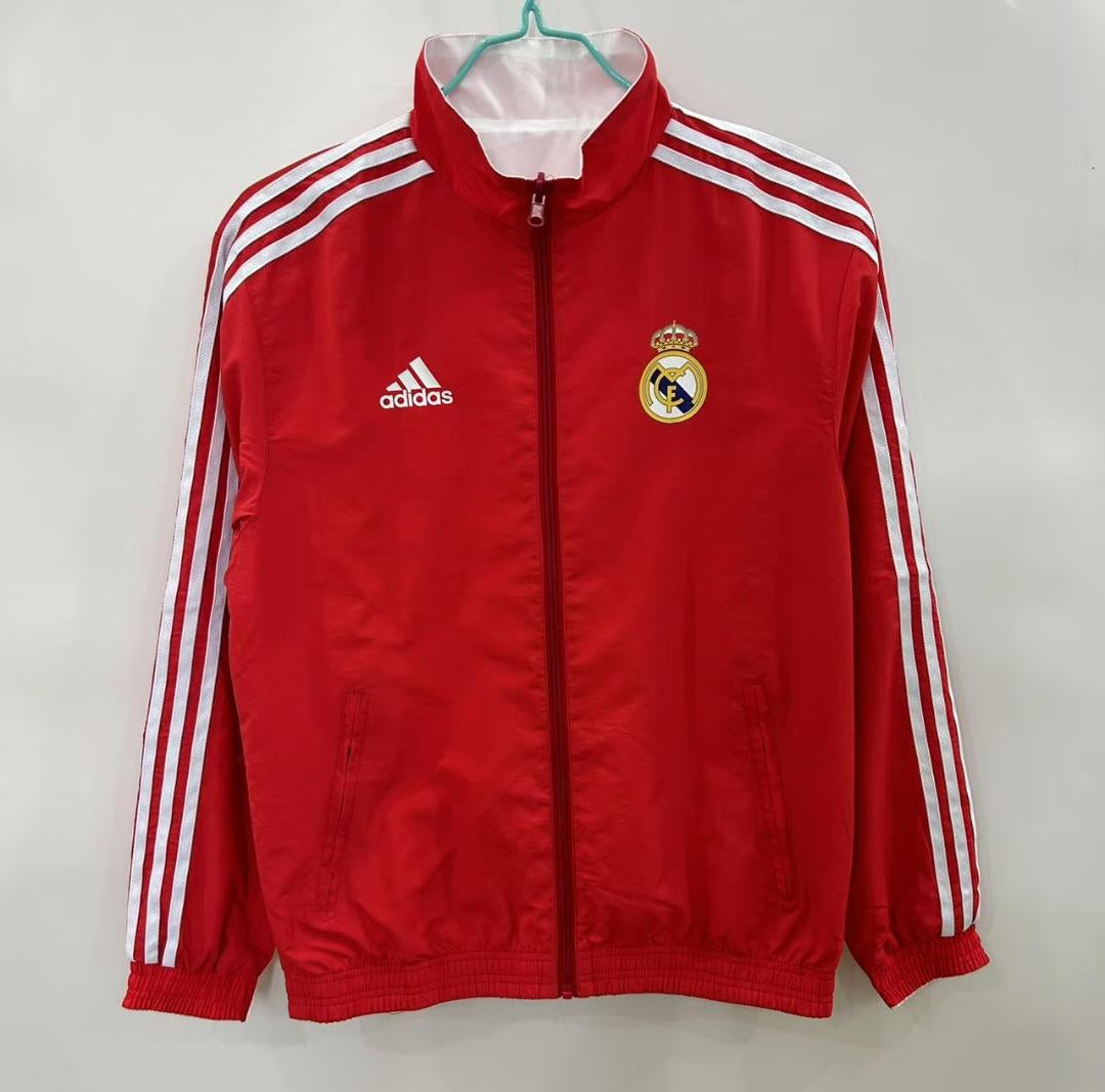 Real Madrid Reversible Windbreaker Jacket - Red/White