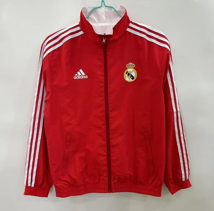 Real Madrid Reversible Windbreaker Jacket - Red/White
