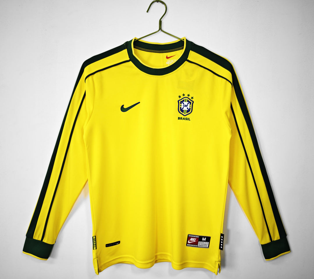 Brazil 1996/97 Home Retro Shirt - Long Sleeve