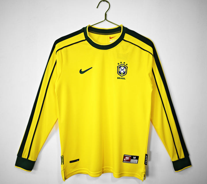 Brazil 1996/97 Home Retro Shirt - Long Sleeve
