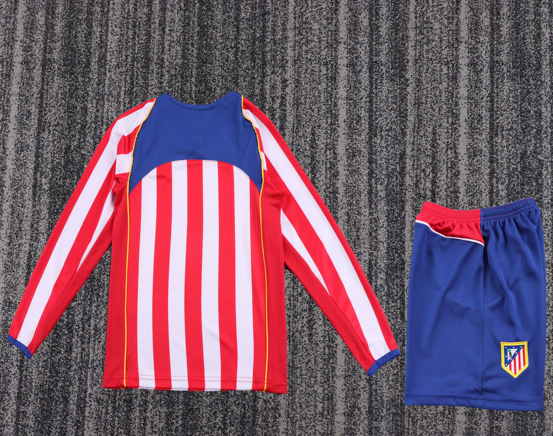 Atletico Madrid 04/05 Children's Home Retro Set - Long Sleeve