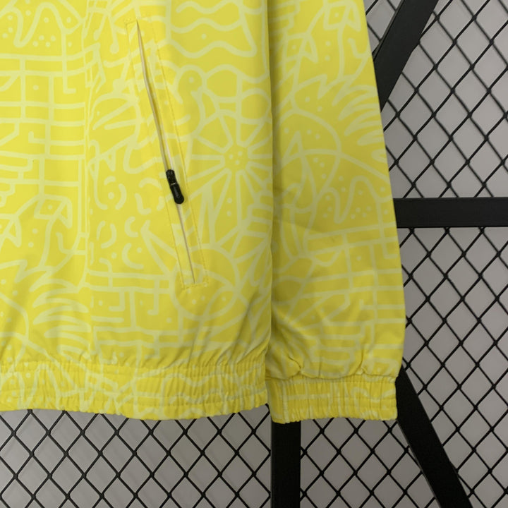 Brazil Reversible Windbreaker Jacket - Yellow/Blue