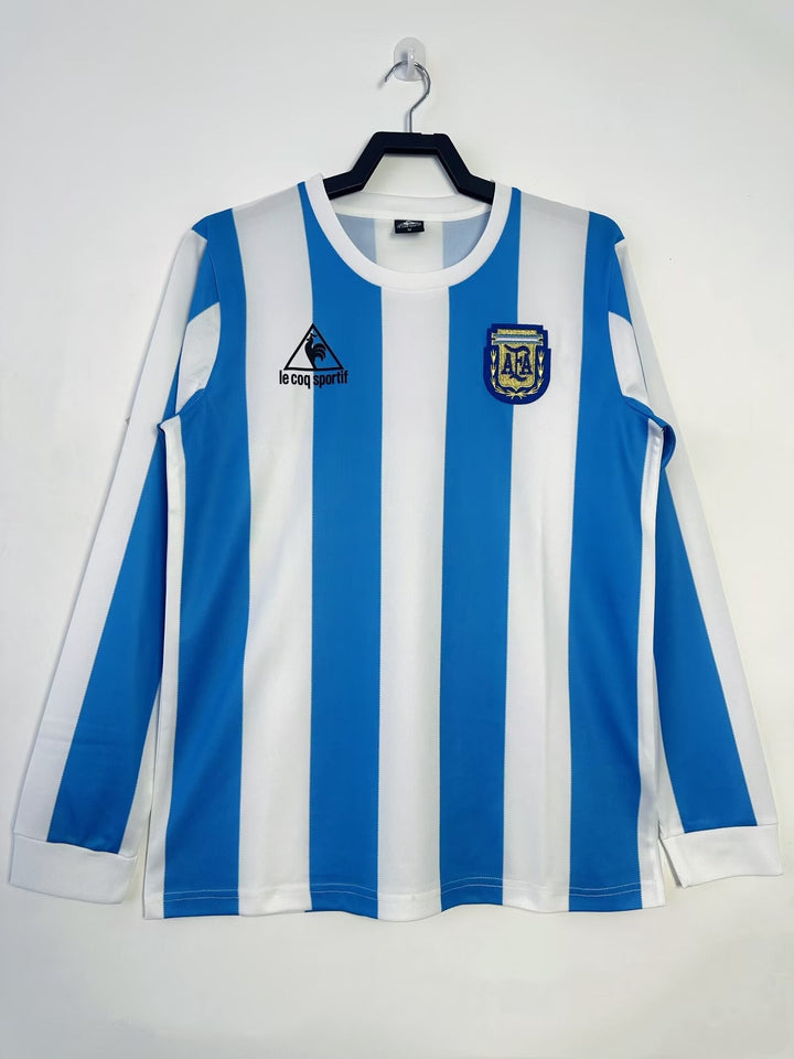 Argentina 1986 Home Retro Shirt - Long Sleeve