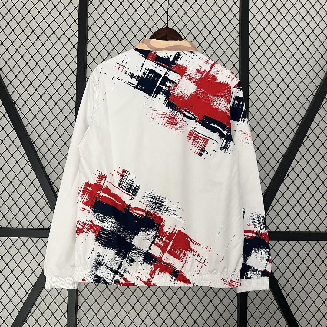 PSG Reversible Windbreaker Jacket - Salmon/White