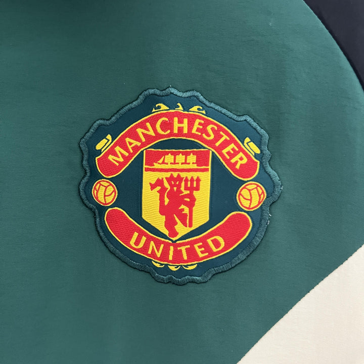 Manchester United Reversible Windbreaker Jacket - Dark Green/Black