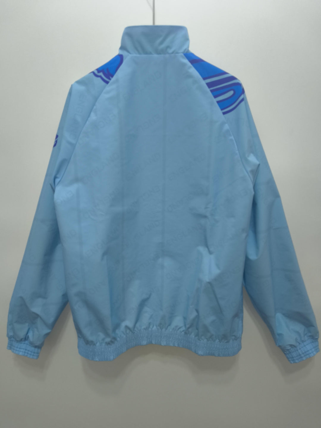 England 1992 Reversible Windbreaker Jacket - Cyan/Light Blue