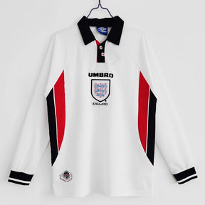 England 1998 Home Retro Shirt - Long Sleeve