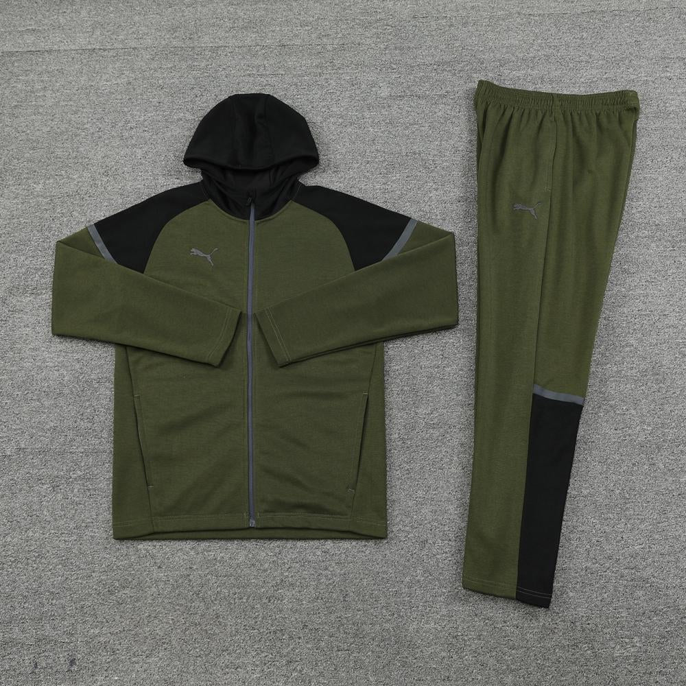 Puma Tech Fleece Set – Dark Green/ Black
