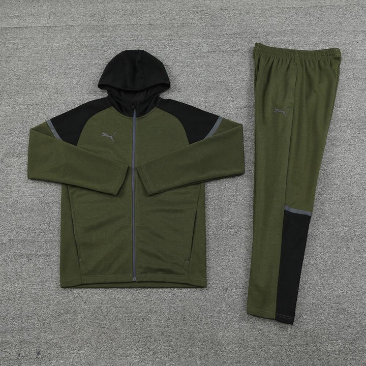 Puma Tech Fleece Set – Dark Green/ Black