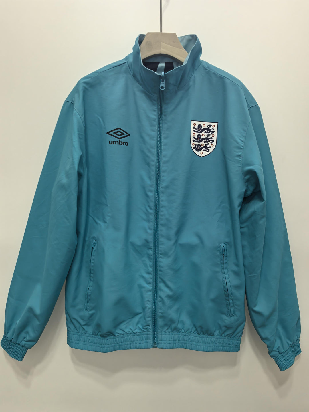 England Reversible Windbreaker Jacket - Turquoise/Light Blue