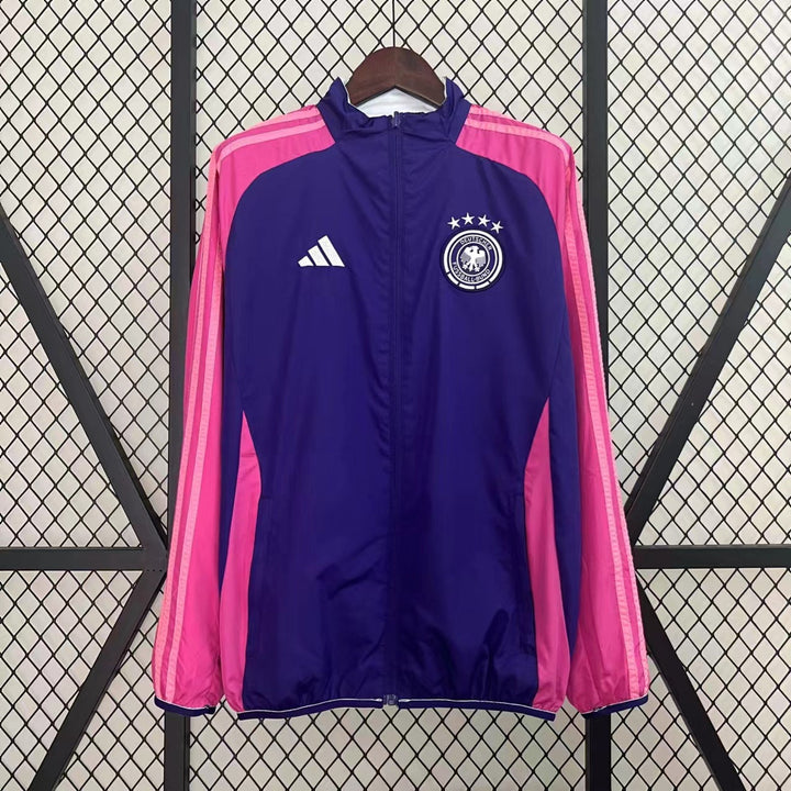 Germany Reversible Windbreaker Jacket - Purple/White