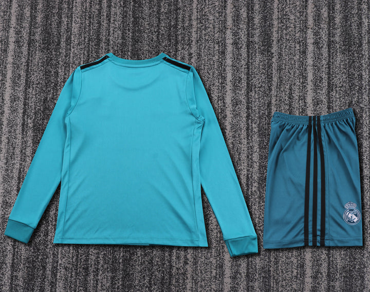 Real Madrid 17/18 Children's Third Retro Set - Long Sleeve