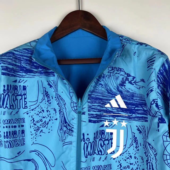 Juventus Reversible Windbreaker Jacket - Light Blue