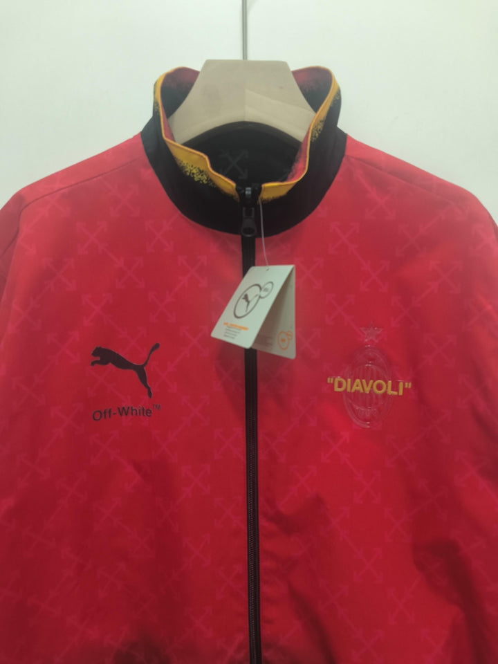AC Milan Reversible Windbreaker Jacket - Red/Black
