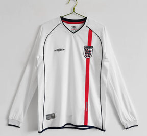 England 2002 Home Retro Shirt - Long Sleeve