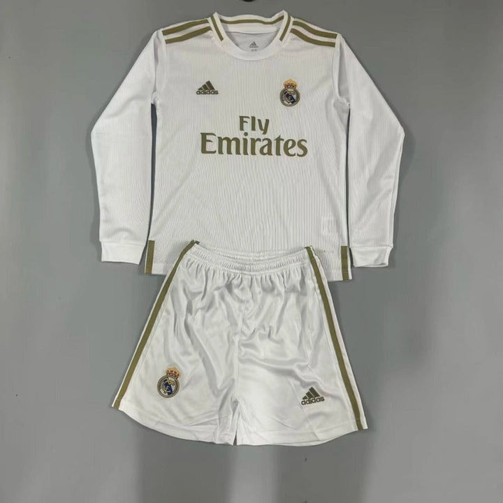 Real Madrid 19/20 Children's Home Retro Set - Long Sleeve