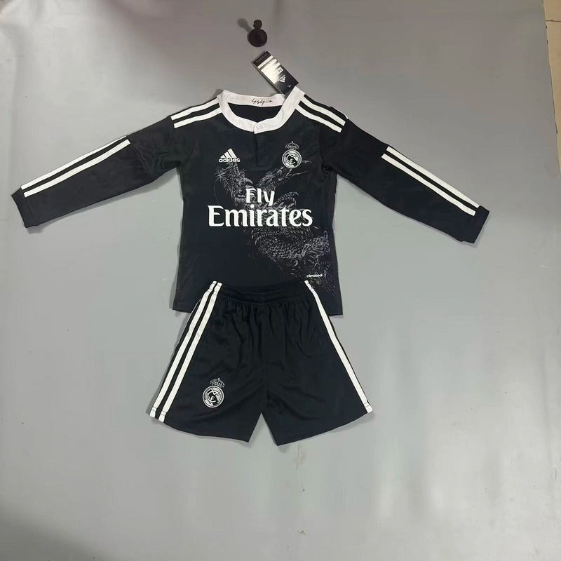 Real Madrid 14/15 Children's Away Retro Set - Long Sleeve