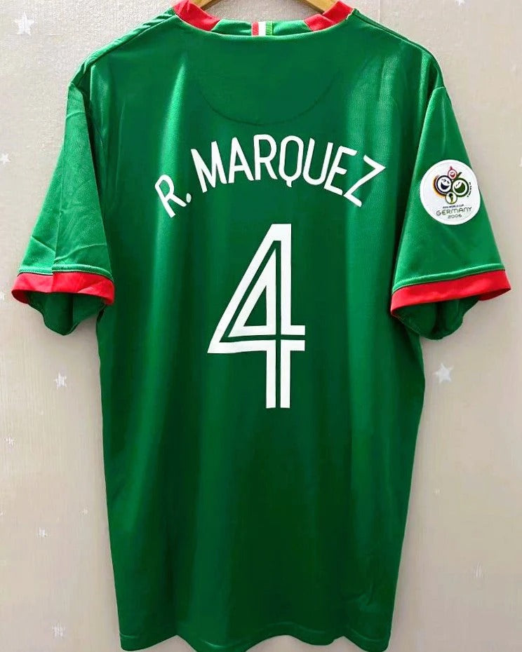 Mexico 06/07 Home Retro Shirt - R. MARQUEZ #4 (+Patches)