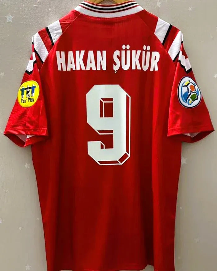 Turkey 96/97 Home Retro Shirt - Hakan Sukur #9 (+Patches)