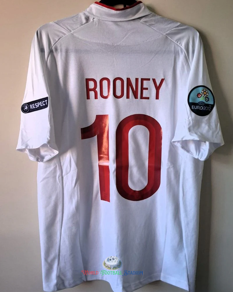 England 12/13 Home Retro Shirt - ROONEY #10 (+Patches)