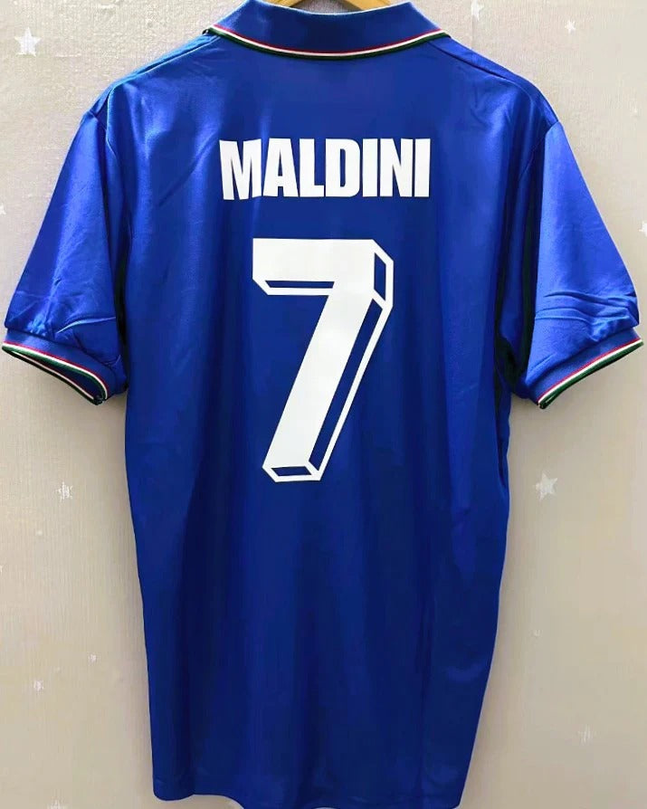 Italy 90/91 Home Retro Shirt - MALDINI #7