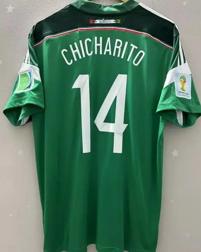 Mexico 14/15 Home Retro Shirt - CHICHARITO #14 (+Patches)