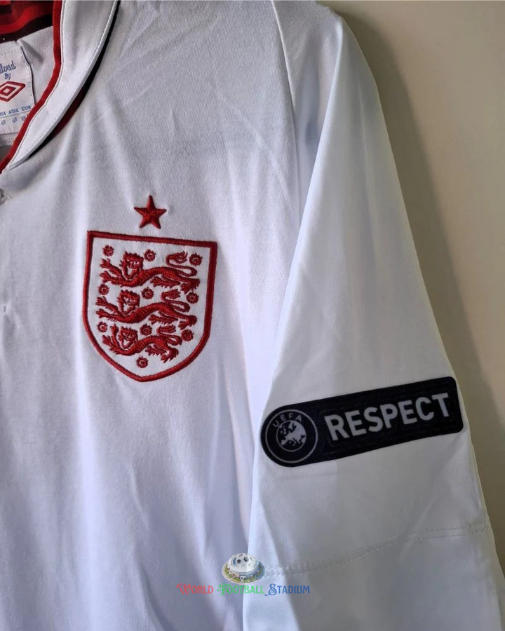 England 12/13 Home Retro Shirt - ROONEY #10 (+Patches)