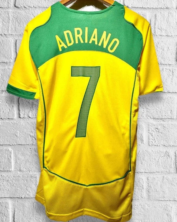 Brazil 04/05 Home Retro Shirt - ADRIANO #7