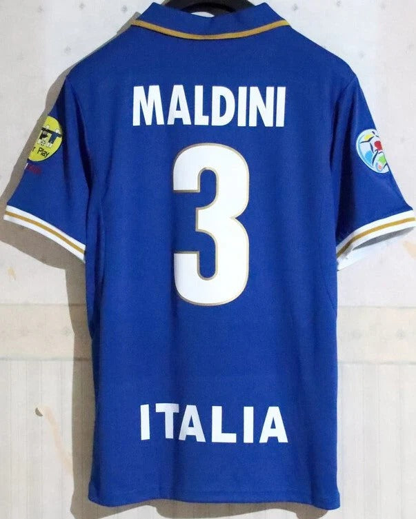 Italy 96/97 Home Retro Shirt - MALDINI #3 (+Patches)