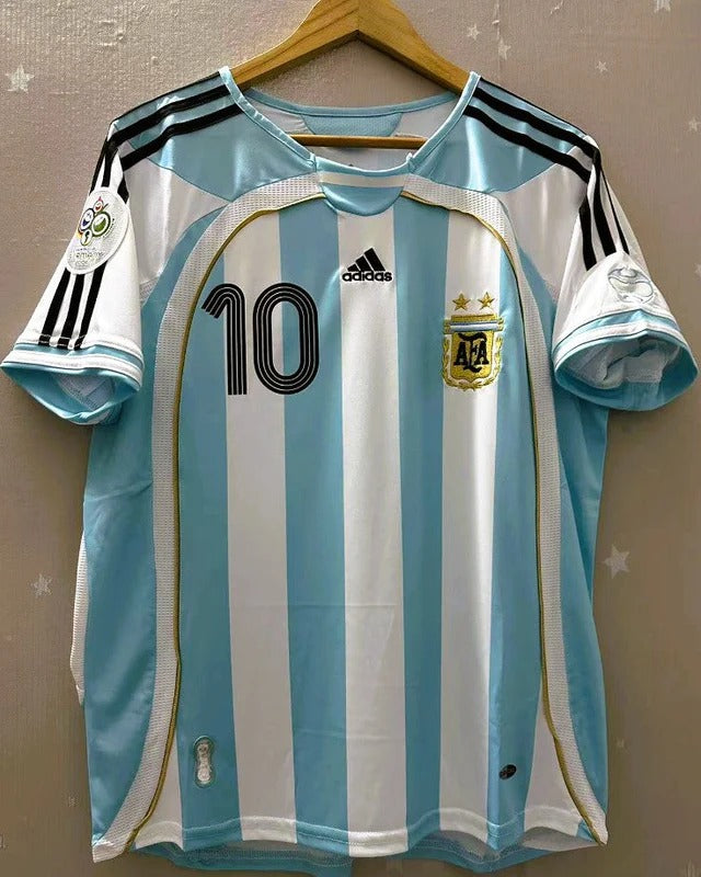 Argentina 06/07 Home Retro Shirt - RIQUELME #10 (+Patches)