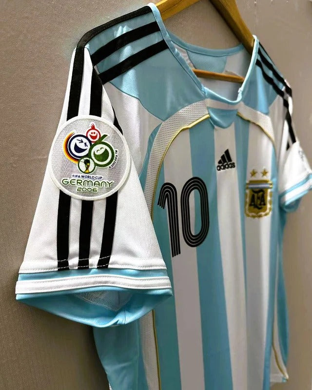 Argentina 06/07 Home Retro Shirt - RIQUELME #10 (+Patches)