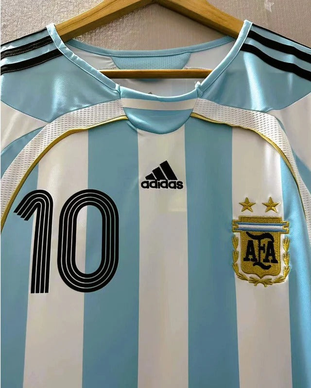 Argentina 06/07 Home Retro Shirt - RIQUELME #10 (+Patches)