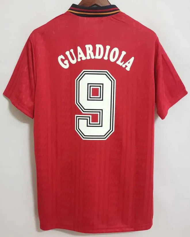 Spain 94/95 Home Retro Shirt - GUARDIOLA #9