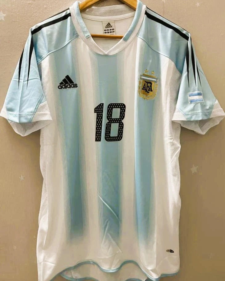 Argentina 04/05 Home Retro Shirt - MESSI #18