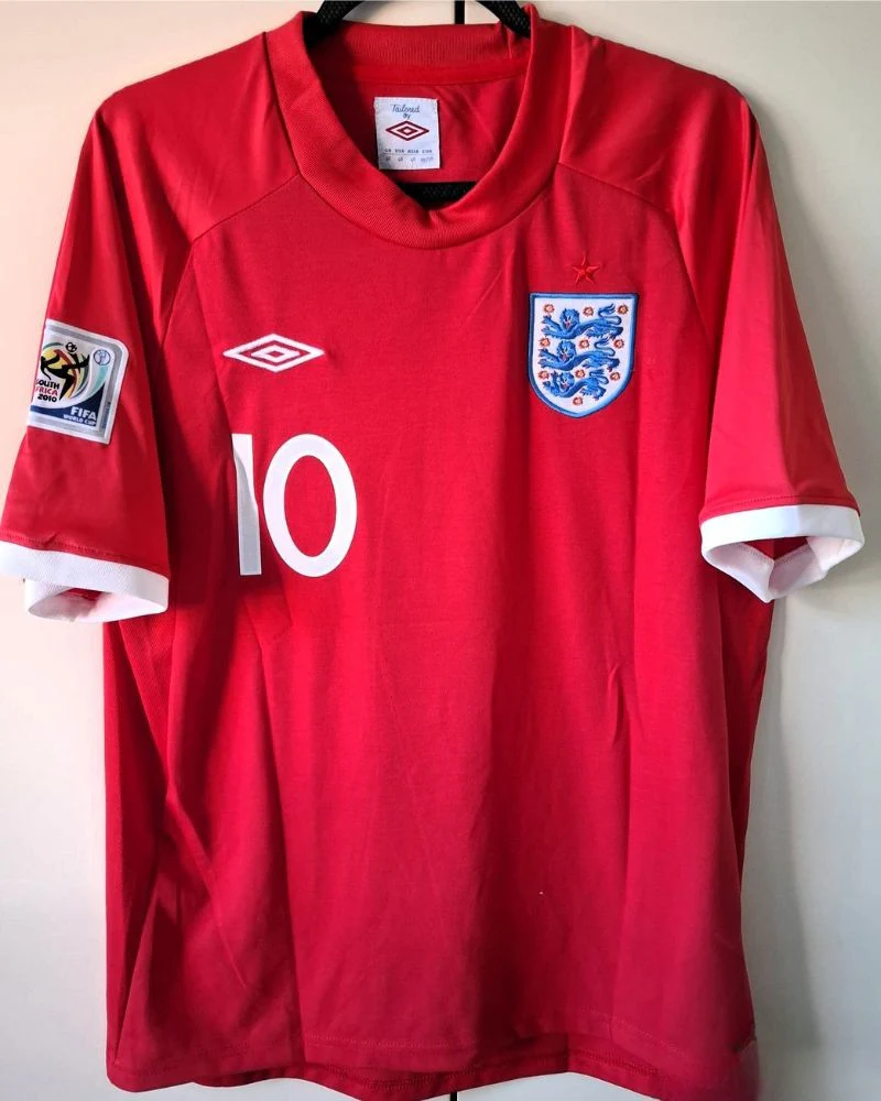 England 10/11 Away Retro Shirt - ROONEY #10 (+Patches)
