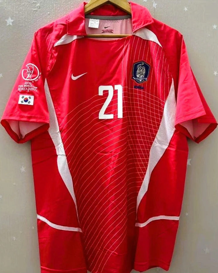 South Korea 02/03 Home Retro Shirt - J S PARK #21 (+Patches)
