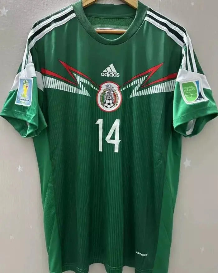 Mexico 14/15 Home Retro Shirt - CHICHARITO #14 (+Patches)
