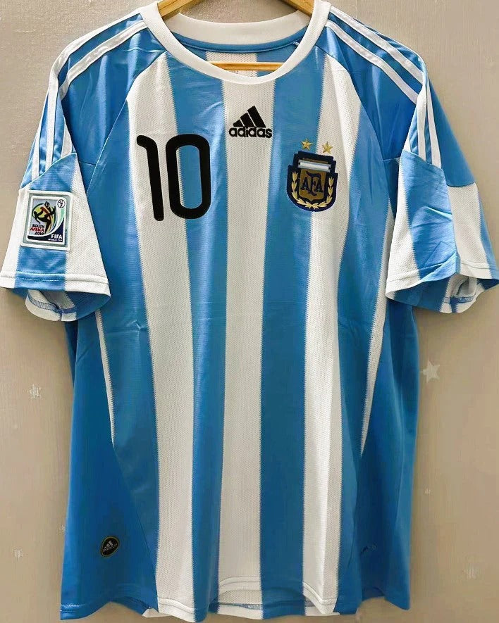 Argentina 10/11 Home Retro Shirt - MESSI #10 (+Patches)