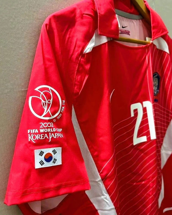 South Korea 02/03 Home Retro Shirt - J S PARK #21 (+Patches)
