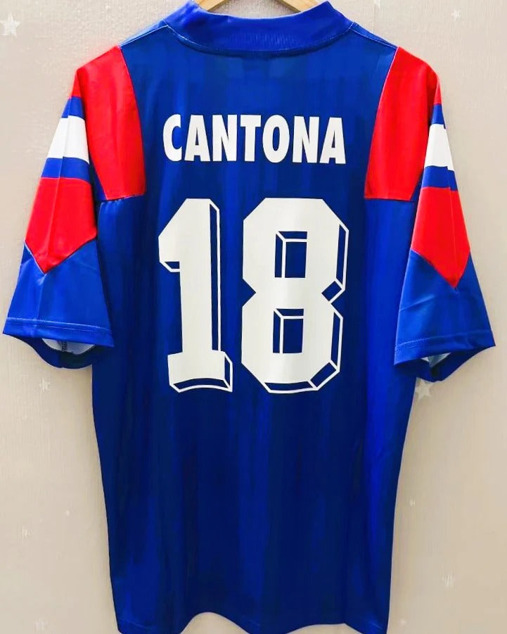France 92/93 Home Retro Shirt - CANTONA #18