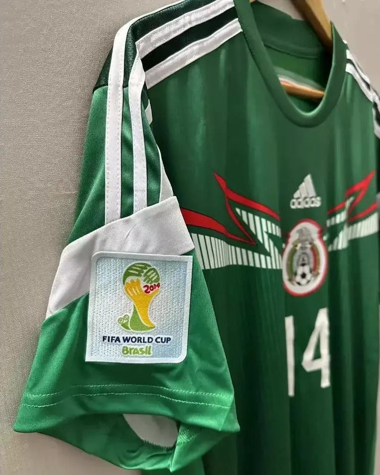Mexico 14/15 Home Retro Shirt - CHICHARITO #14 (+Patches)